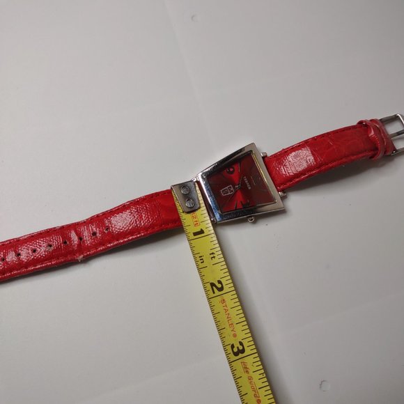 Bijoux Terner Silver Tone And Red Watch - Picture 6 of 11